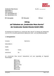 Anmeldeformular - Innsbrucker Soziale Dienste