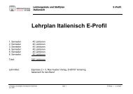 Lehrplan Italienisch E-Profil - Wirtschaftsschule KV Chur