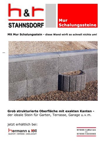 Mur Schalungssteine