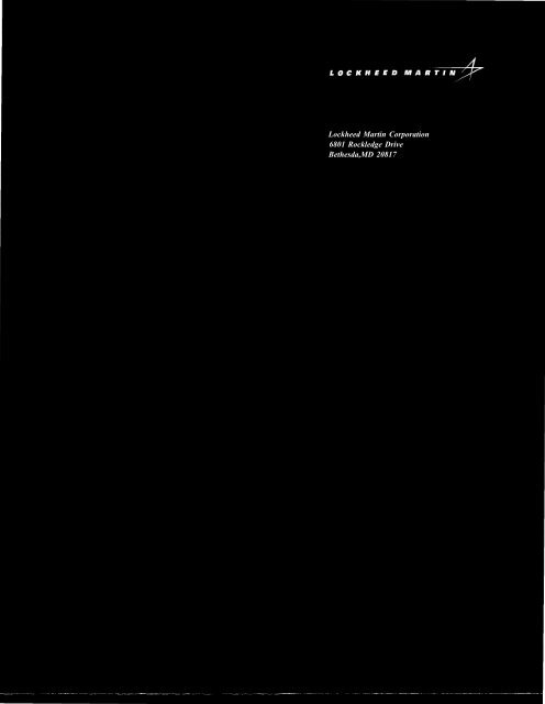 1995 Annual Report - Lockheed Martin