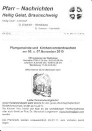 Pfarr - Na chrichten - Heilig Geist Braunschweig