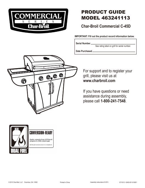 463241113 English Char Broil Grills