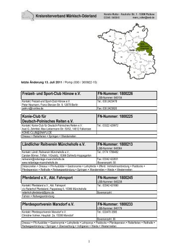 FN-Nummer - Reiten in Berlin und Brandenburg