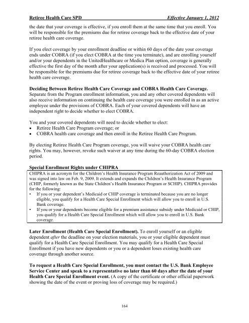 The eligibility and enrollment rules for the U