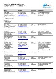 Liste Der Sachverstandigen Im Fenster Und Fassadenbau