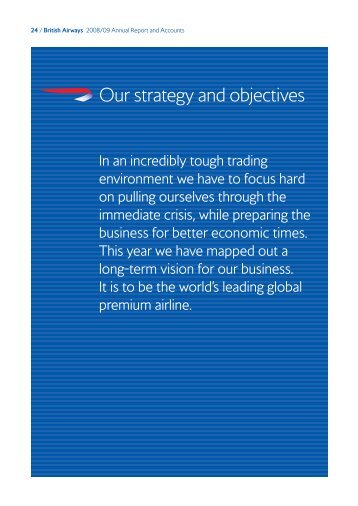Our strategy and objectives (88kb pdf) - British Airways