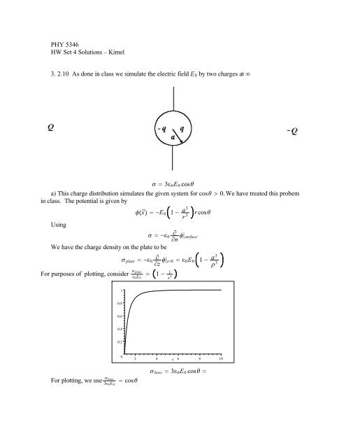 Phy 5346 Hw Set 4 Solutions Aƒa A A A A