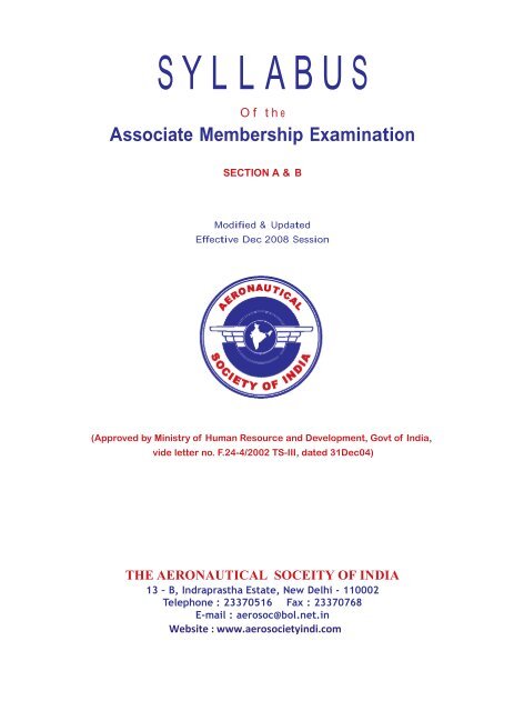 S Y L L A B U S - The Aeronautical Society of India