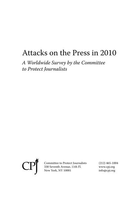 Attacks on the Press in 2010 - Committee to Protect Journalists