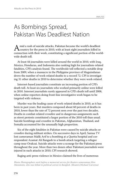 Attacks on the Press in 2010 - Committee to Protect Journalists