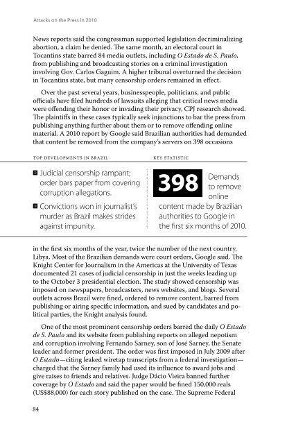 Attacks on the Press in 2010 - Committee to Protect Journalists