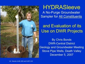 DWR 2007. Hydrasleeve Trials (Presentation ... - Waterra-In-Situ