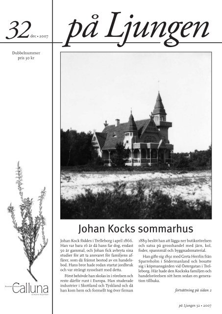 Johan Kocks sommarhus - KulturfÃ¶reningen Calluna
