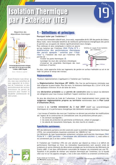 19. Isolation Thermique par l'Extérieur (ITE) - IDEMU