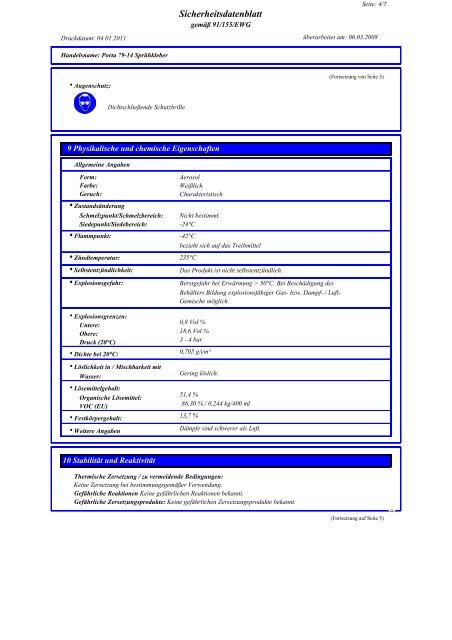 Porta 79-14 Sicherheitsdatenblatt - Metaflux