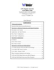 User Manual (PDF) - Wohler Technologies