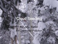 Cloud Seeding - University of Colorado at Boulder
