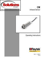 Raytek CM Series Noncontact Infrared ... - Solutions Direct