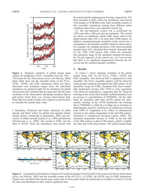 Detecting natural influence on surface air temperature ... - IMAGe