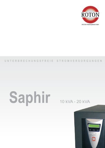 Saphir Rubin T3 1 kVA bis 10 kVA - ROTON PowerSystems GmbH