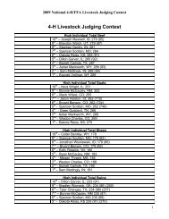 4-H and FFA Livestock Judging - Western National Roundup