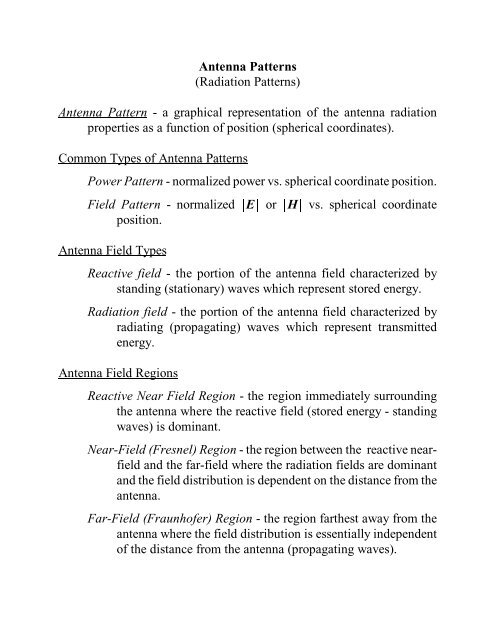 Antenna Patterns - Electrical and Computer Engineering