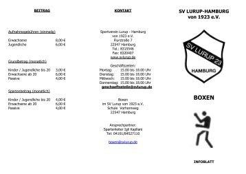 SV LURUP-HAMBURG von 1923 eV BOXEN