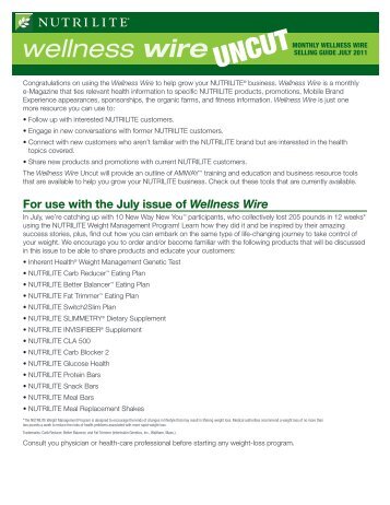 wellness wire - Amway