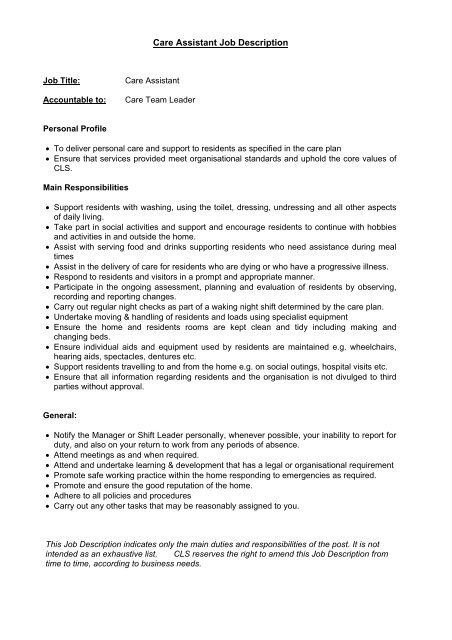 What Are The Duties Roles And Responsibilities Of Each Service Staff Role