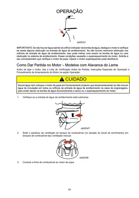 5 0 hp manual de operação manutenção e garantia - Mercury