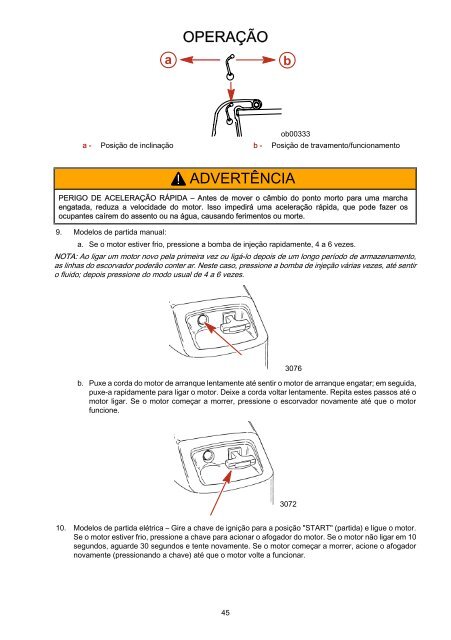 5 0 hp manual de operação manutenção e garantia - Mercury