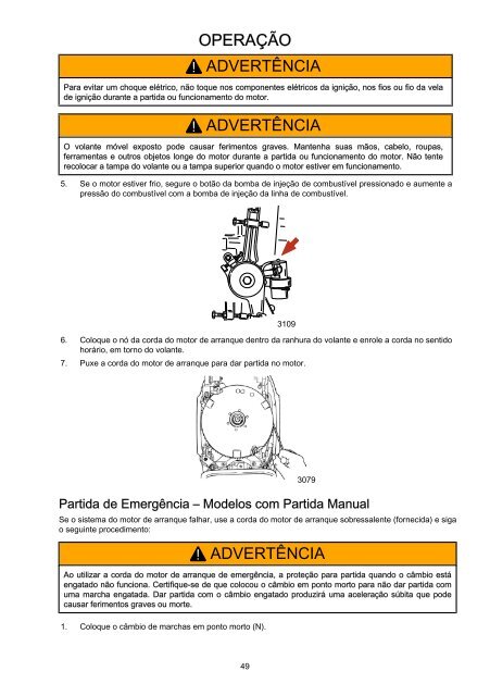 5 0 hp manual de operação manutenção e garantia - Mercury