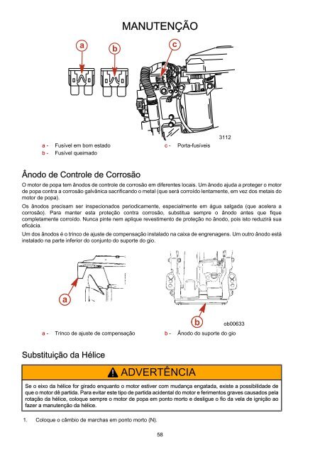 5 0 hp manual de operação manutenção e garantia - Mercury