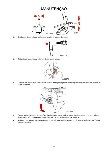 5 0 hp manual de operação manutenção e garantia - Mercury