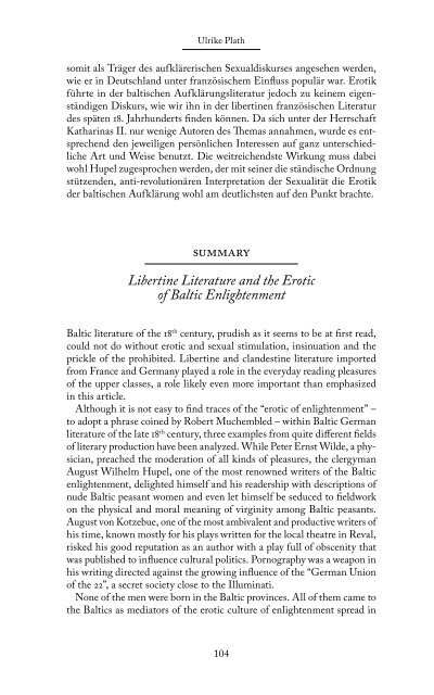 Summary Libertine Literature and the Erotic of Baltic ... - fzbg.ut.ee