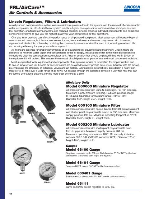 General Lubrication Equipment & Accessories - Brice Barclay