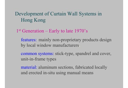 Construction and Performance of Curtain Wall Systems for Super ...