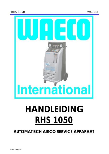 Bedieningshandleiding in Nederlands - WAECO - AirCon Service