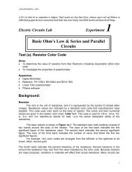 Basic Ohm's Law & Series and Parallel Circuits