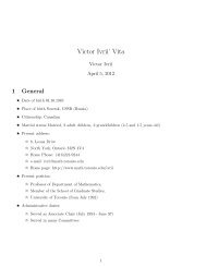 Victor Ivrii' Vita - Victor Ivrii - University of Toronto