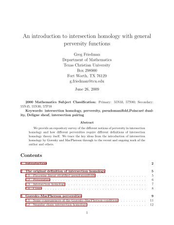 An introduction to intersection homology with general perversity ...