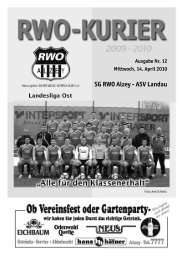 SG RWO Alzey - ASV Landau - Rot-Weiss Olympia ALZEY