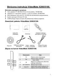 SkrÃƒÂ³cona instrukcja VideoMate X200/X100. - Compro