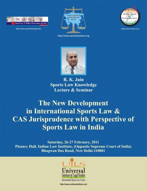 souvenir- inner pages - International Association of Sports Law