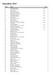 Einzelliste M15 - Schulsport in Essen