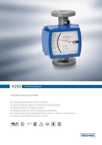 Variable Area Flow Meter - H250 - Forbes Marshall