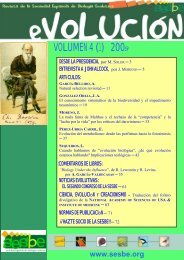 VOLUMEN 4 (1) 2009 - Sociedad EspaÃ±ola de BiologÃ­a Evolutiva
