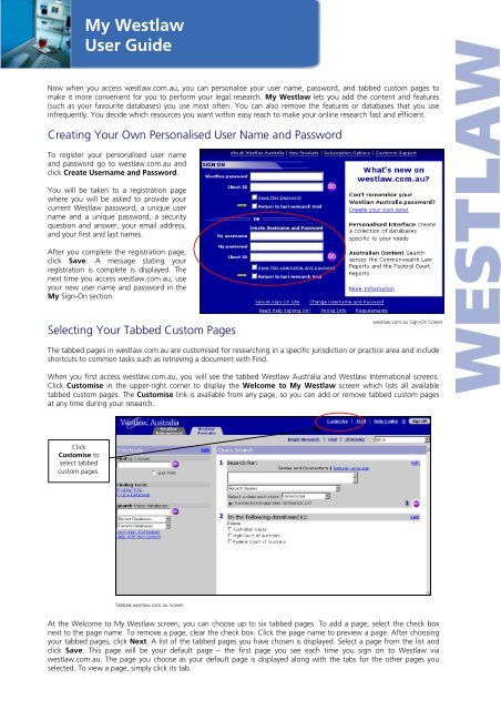 My Westlaw User Guide - Thomson Reuters