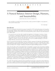 A Natural Balance: Interior Design, Humans, and Sustainability
