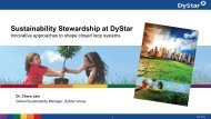 Dr. Charu Jain, Global Sustainability Manager, DyStar Group